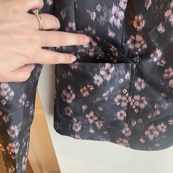 Victoria's Secret Jessica Hart 2014 Jacquard Blazer Jacket in Gray Pink Size 8 - Picture 5 of 7